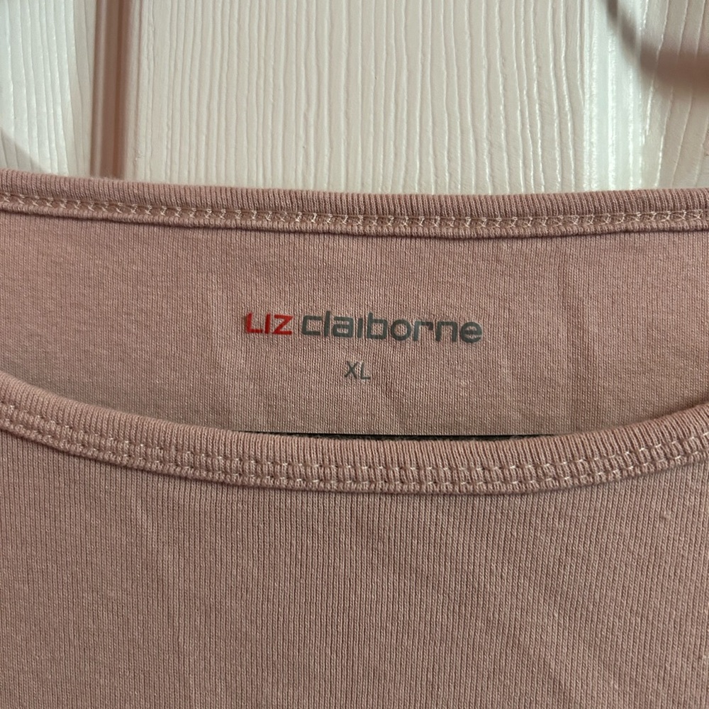 Liz Claiborne Blush Pink Tee XL